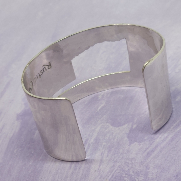 Rustic Cuff Oklahoma Cut Out Silver Tone Cuff Bracelet - Picture 5 of 6